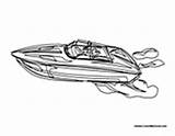 Boat Speed Coloring Pages Speedboat Water Transportation Colormegood sketch template