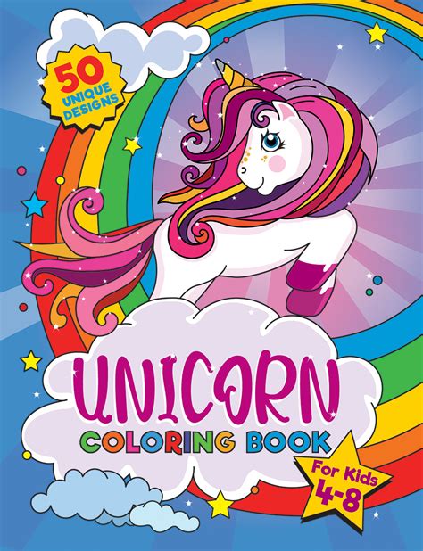 unicorn coloring book  edition   cover press