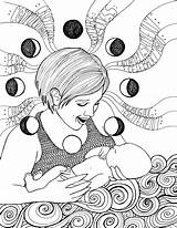 Pregnant Pages Coloring Woman Getdrawings sketch template