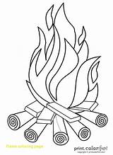 Fire Coloring Flames Getdrawings Pages sketch template