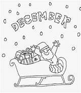 December Coloring Pages Calendar Kids Comments sketch template