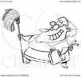 Cleaning Woman Cartoon Outline Clip Toonaday Illustration Royalty Rf Leishman Ron Clipart 2021 sketch template