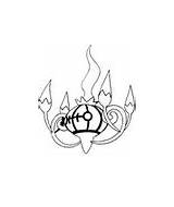 Pokemon Chandelure Coloriages Lampent Malvorlagen sketch template