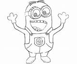Minion Coloring Pages Printable Happy Purple Despicable Minions Kids Evil Color Print Colouring Book Books Dave Getcolorings Cartoon sketch template