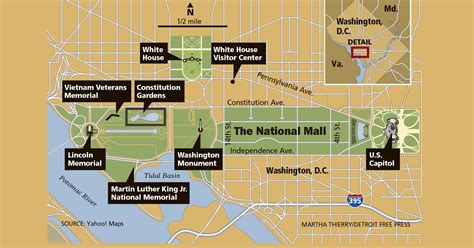 national mall map printable