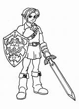 Link Draw Coloring Zelda Pages Legend Kids Colouring Print Printable Sheets Bros Smash sketch template