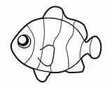 Clown Coloring Fish Cartoon Template Pages Book Clownfish sketch template