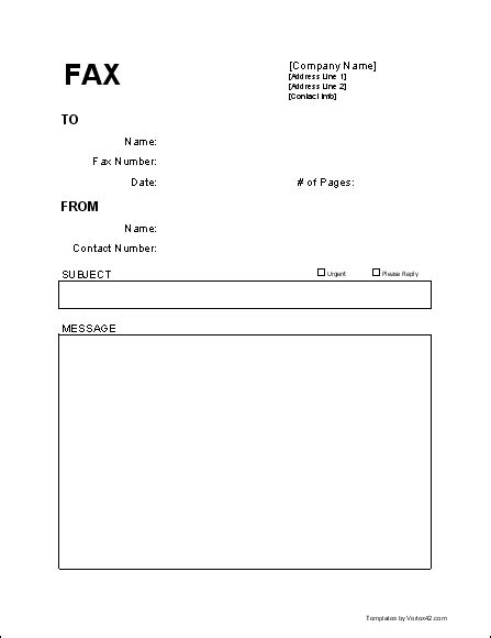 template  fax cover sheet doctemplates