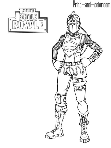 fortnite battle royale coloring page red knight female coloring pages