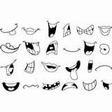 Cartoon Mouth Mouths Vector Drawing Outlined Drawings Doodle Template Faces Vectorstock Coloring Pages Lips Cartoons Eyes Face Easy Shapes Clip sketch template