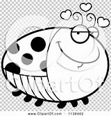 Ladybug Chubby Outlined Amorous Coloring Clipart Cartoon Vector Thoman Cory sketch template