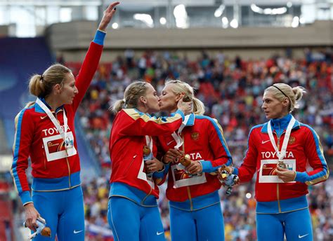 Russian Athletes In Gay Kiss Photo Deliver Furious Denial That They