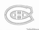 Montreal Canadiens Logo Stencil Nhl Coloring Template Pages Pumpkin sketch template