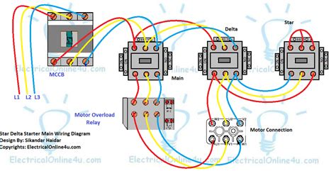 phase  phase electric motor starter wiring diagram electrical wiring