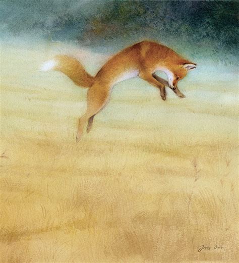dancing fox impresion de arte fox etsy