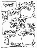 Elements Musical Printable Classroomdoodles sketch template