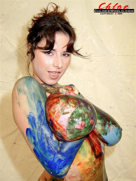 Chloe Vevrier Messy Painted Boobs Set 1 The Boobs Blog