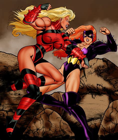 titania vs stunner superhero catfights female wrestling and combat superheroes pictures