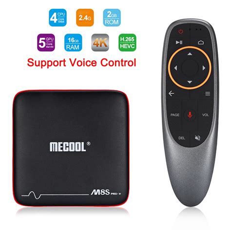 mecool ms pro  android  voice control tv box gb ddr gb emmc amlogic sw quad core