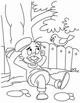 Coloring Sitting Kids Pages sketch template