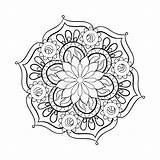 Henna Coloring Pages Easy Adult Mandala Hand Getdrawings Printable Getcolorings Color sketch template