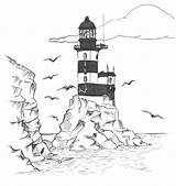 Lighthouse Coloring Pages Printable Adults Drawing Lighthouses Print Realistic Easy Pencil North Carolina Color Template Hatteras Cape Getdrawings Maine Special sketch template