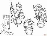 Chess Coloring Pieces Ajedrez Para Cartoon Colorear Pages Drawing Board Book King Dibujo Svg Piece Queen Clipart Vector Trash Printable sketch template