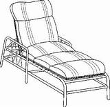 Lounge Coloring Pages Chaise Furniture sketch template