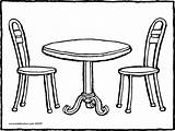 Table Chair Coloring Furniture Drawing Pages Color Popular Printable Getcolorings Getdrawings sketch template