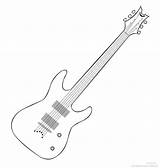 Guitar Coloring Pages Printable Electric Outline Drawing Bass Guitars Templates Print Drawings Color Barbie Star Getdrawings Clever Paintingvalley Getcolorings sketch template