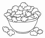 Popcorn Coloring Pages Color Print Kids sketch template