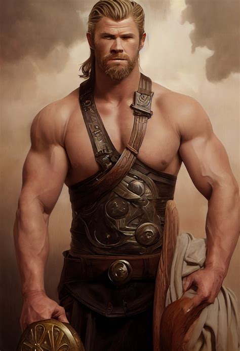 Rule 34 Actor Ai Generated Armor Celebrity Chris Hemsworth Gladiator