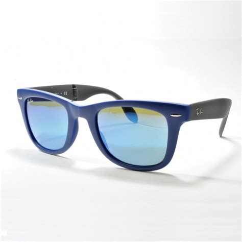 ray ban wayfarer folding classic sunglasses 54mm blue frame blue