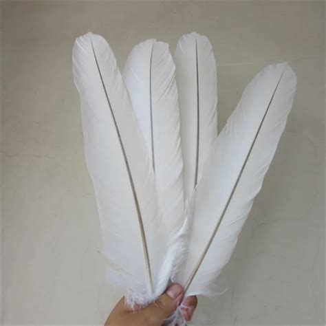 buy wholesale pcs white natural eagle feather