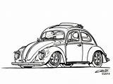 Volkswagen Kever Kleurplaat Coloriage Automotive Coccinelle Beetles Ervin Mark Colorier sketch template