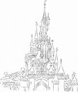 Disney Castle Disneyland Paris Coloring Line Pages Drawing Deviantart Cinderella Outline Da Simple Color Von Sketch Disegni Drawings Getdrawings Printable sketch template