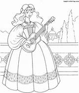 Coloring Pages Princesses Magic sketch template