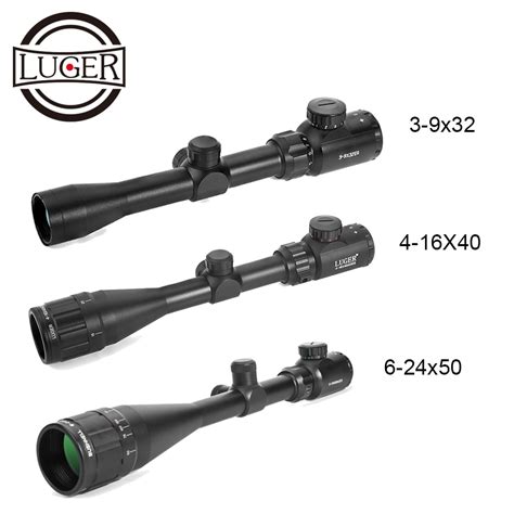 Luger 3 9x32 Hunting Scopes 4 16x40 Tactical Red Green Illuminated