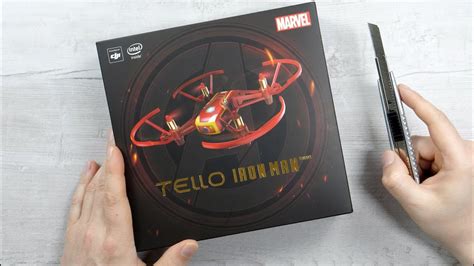 dji tello iron man edition unboxing flight  footage marvel avengers youtube