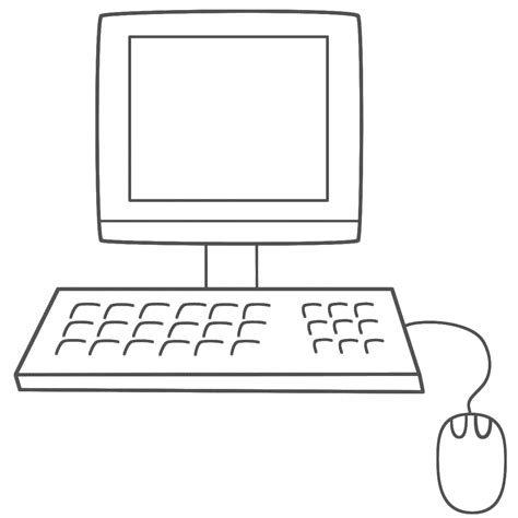 computer coloring page  tracable  printable
