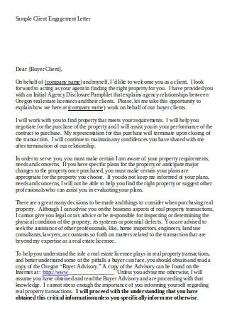 sample engagement letters   ms word
