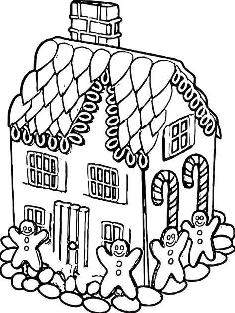 nice gingerbread house coloring page  printable coloring pages