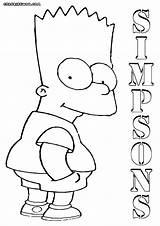 Simpson Bart Culo Sonriendo sketch template