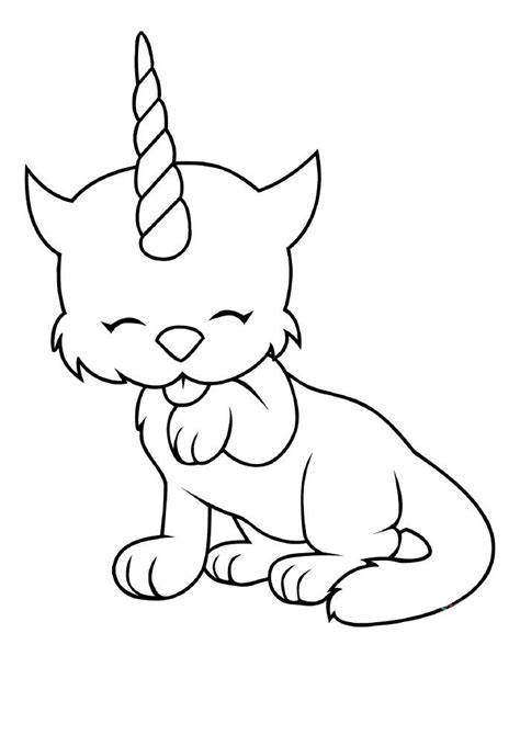unicorn kitty coloring page sandysmarcoux