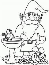 Gnome Coloring Garden Designlooter 95kb 400px sketch template
