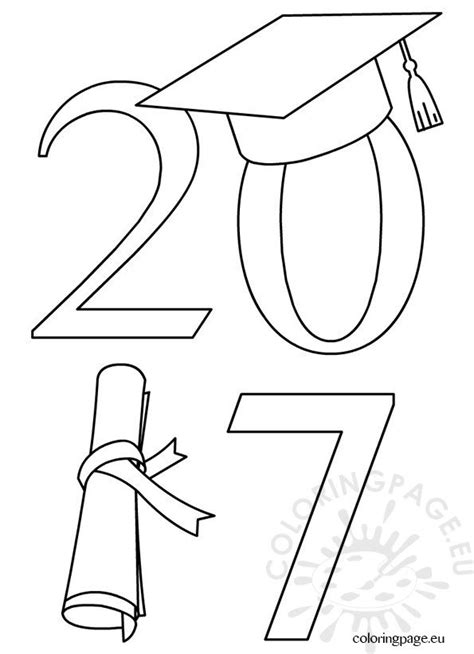 graduate clip art coloring page