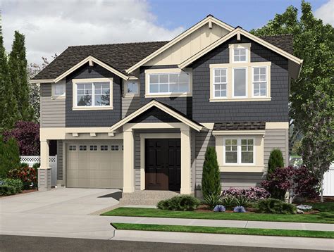 narrow lot craftsman home plan jd architectural designs