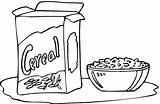 Cereal Cereales Galletas Alimentos Colorea Rice Colorpages Pintarcolorear Trigo Pasta sketch template