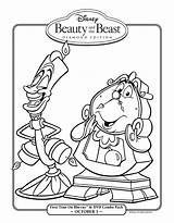 Beast Beauty Bestia Imprimir Cogsworth Coloriage Lumiere Gratistodo sketch template