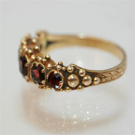 Antique Victorian Engagement Rings Circa 1875 4 Victorian Garnet